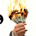 money in flames
